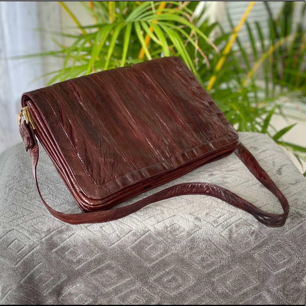 Vintage Deep Burgundy Shoulder Bag